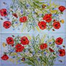 132 Anemonen, Mohn - 3-lagig (gelb) - Ihr